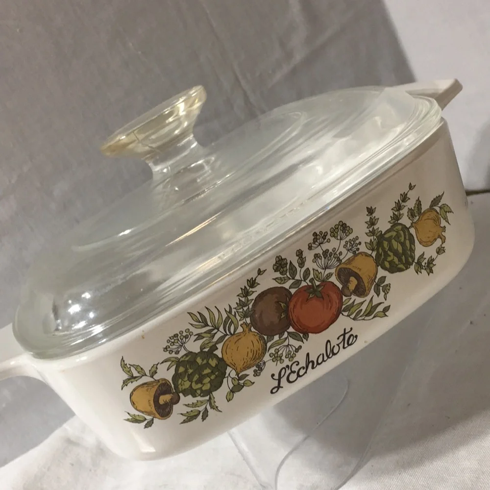 Vintage Corning Ware casserole with lid 1 quart Spice of Life